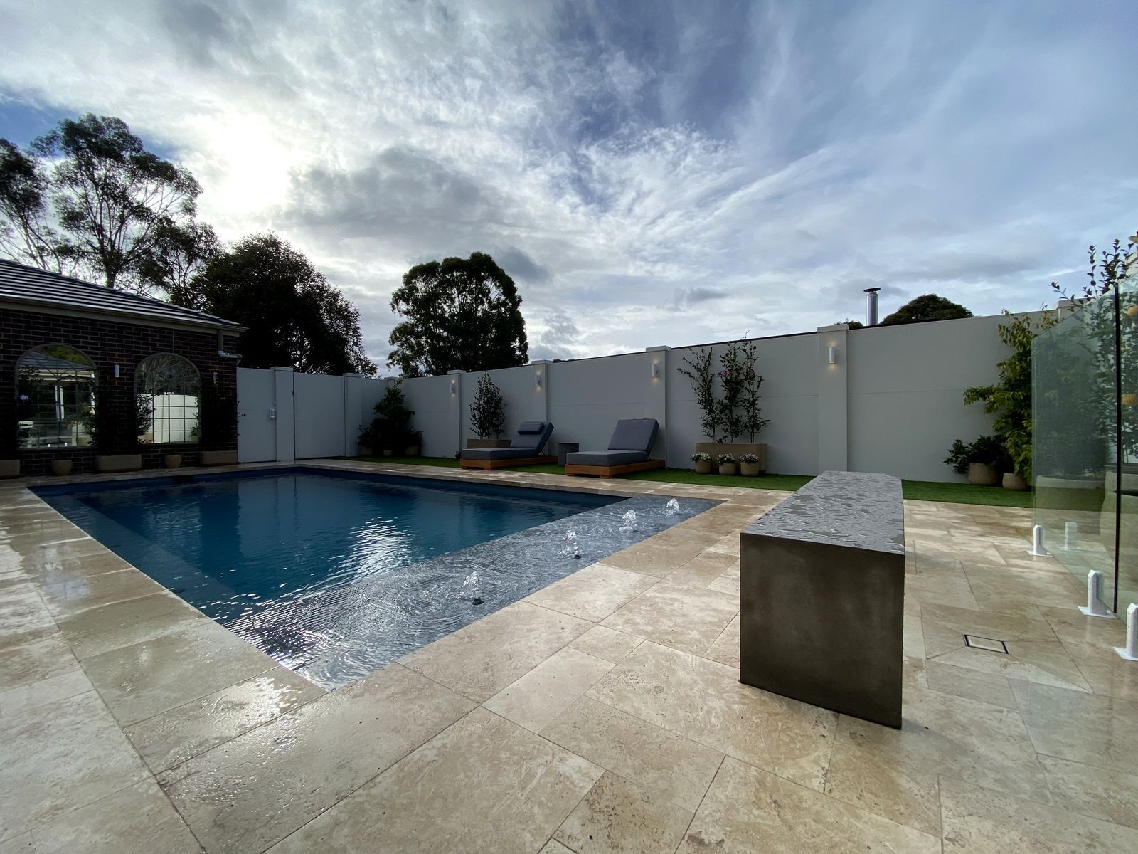 Diamond Creek project: EstateWall with modular gates, integrated lighting, external post caps. Photo 5 of 12.
