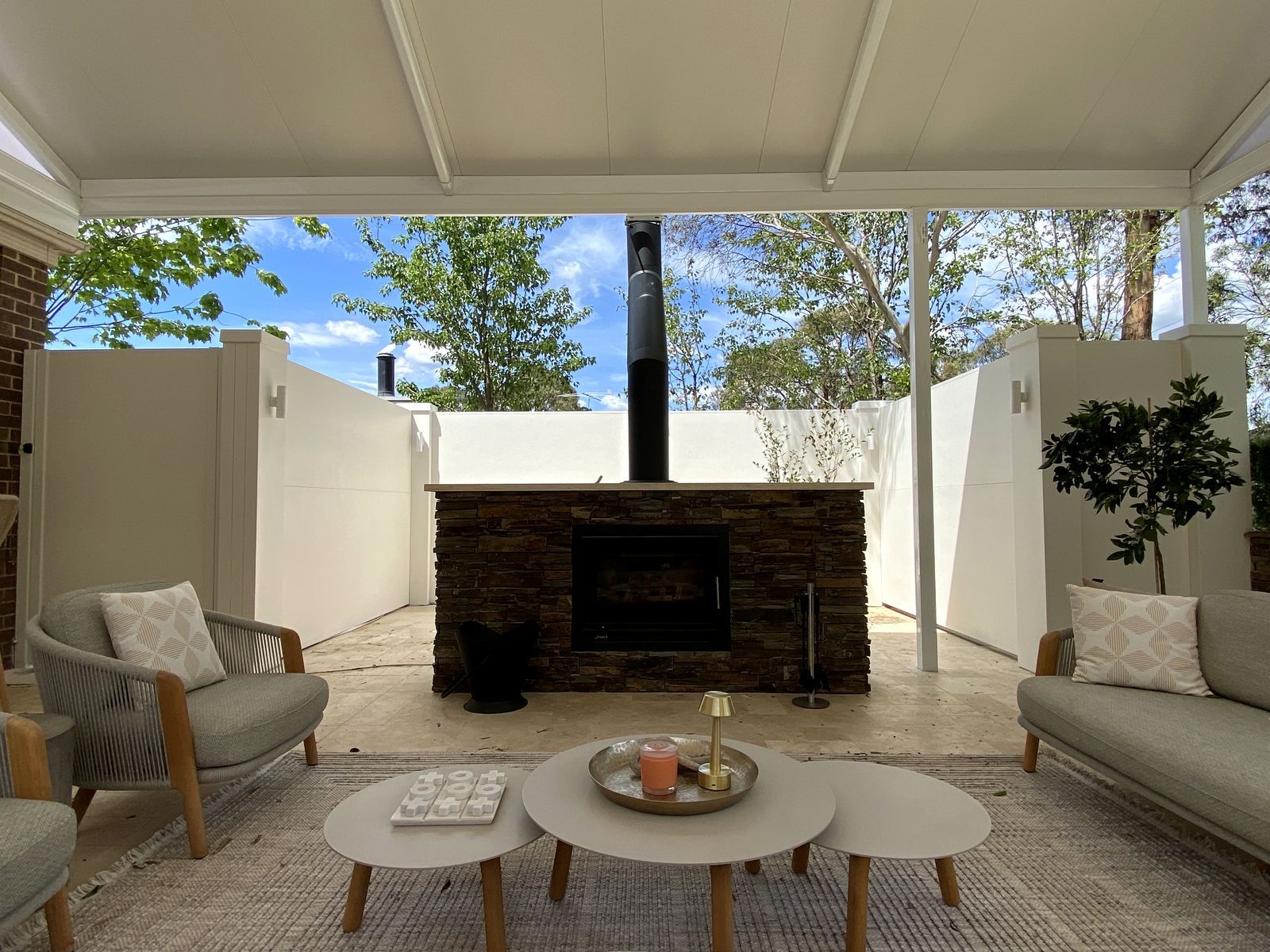 Diamond Creek project: EstateWall with modular gates, integrated lighting, external post caps. Photo 6 of 12.