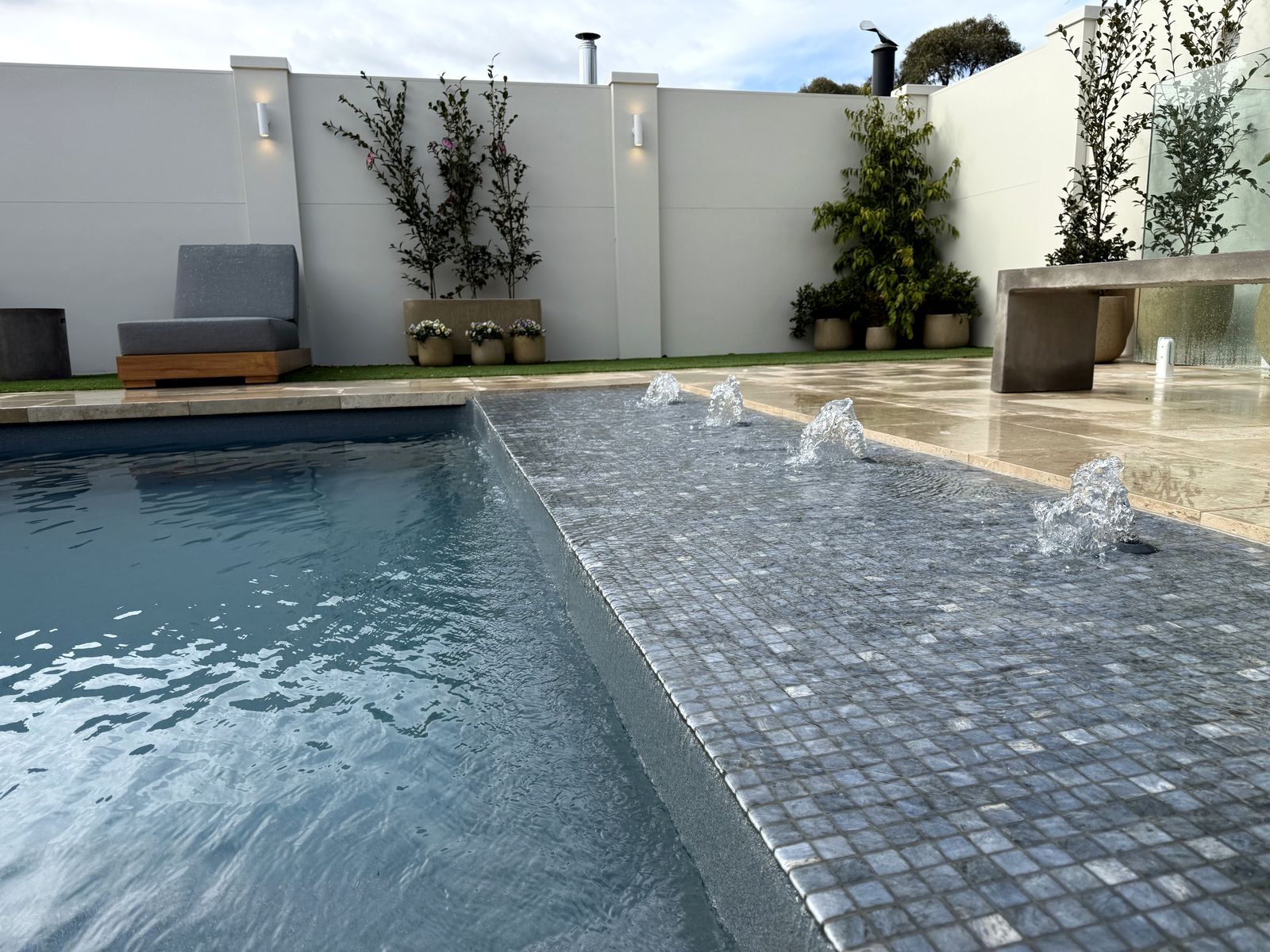 Diamond Creek project: EstateWall with modular gates, integrated lighting, external post caps. Photo 8 of 12.